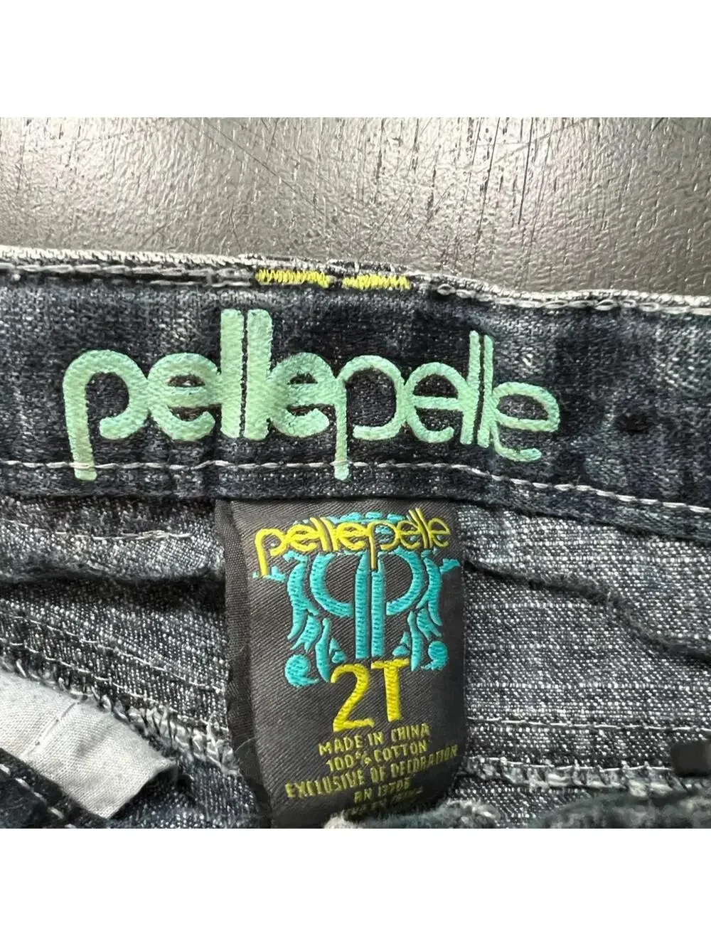 Pelle Pelle Embroidered Blue Denim Jeans - 2T